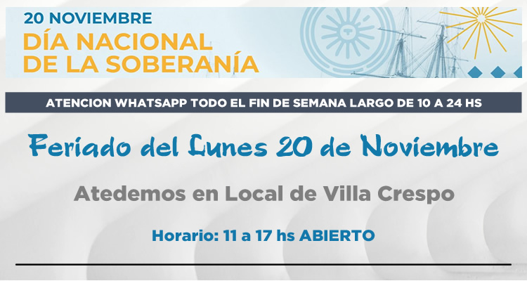 Feriado 20 de Noviembre